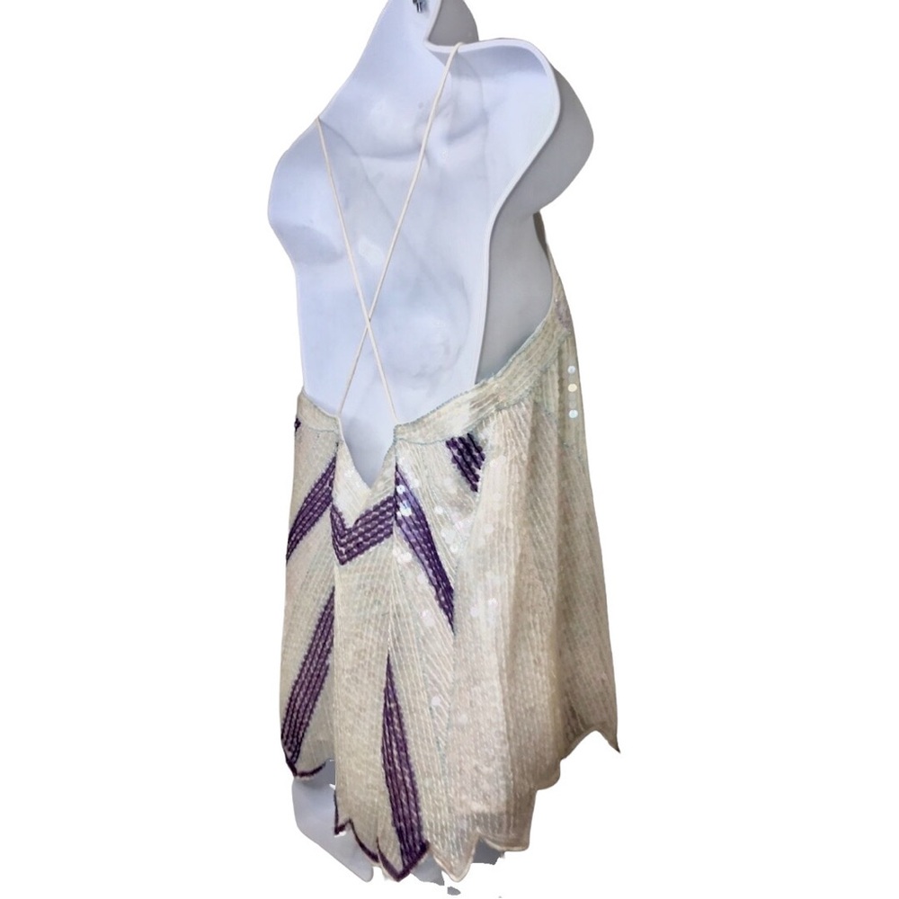 Beaded Sequin Asymmetrical Camisole Top - RARE - Picture 4 of 17